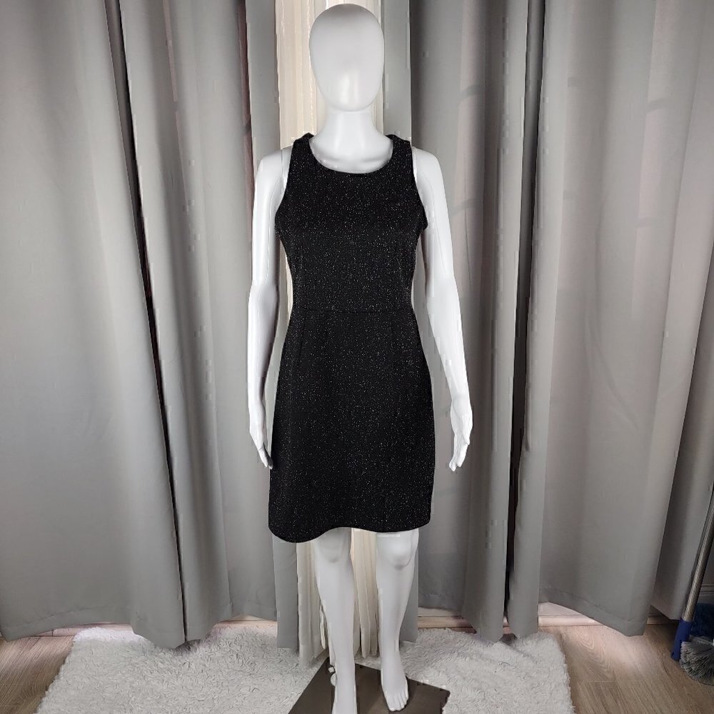 Old Navy Womens Black And White Speckled Faux Wool Knee Length Dress. Size SP